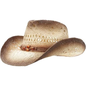 Western Outback Cowboy Hat Men's Women's Style Classic Straw Western Cowgirl ... - Bild 1 von 7