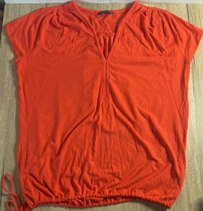 Claudia Strater Damen T-Shirt Gr. 36 Viskose rot Kurzarm V-Ausschnitt - Bild 1 von 12