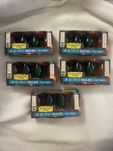 5( 5 Packs) MULTI COLOR TWINKLING Transparent C-9 Light Bulbs Christmas :New Lot - Picture 1 of 3