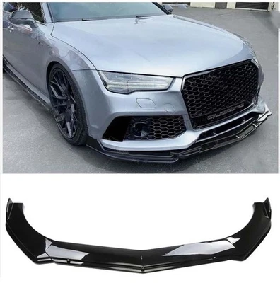 For Audi A4 A5 A6 A7 S3 S4 S5 Front Bumper Lip Spoiler Splitter Body Kit Glossy Foto 1 de 4
