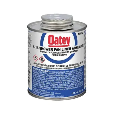 Oatey PVC Shower Pan Liner Adhesive Cement Miscellaneous Repair Kit X-15 - Image 1 of 4
