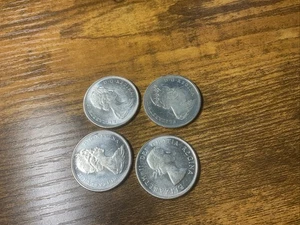1964,65,66,67 Lot of 4 Canadian .800 Silver Half Dollar Queen Elizabeth II *UNC* - Picture 1 of 5