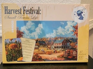 Erntefest Kleinstädte Leben 10 Lernkarten 100 Teile Puzzle - Bild 1 von 2