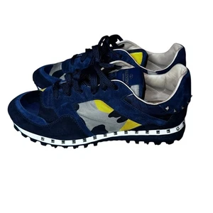 Valentino Zapatos Valentino Rockstud Para Hombre Azul Camuflaje Tenis Talla EU 43, US 10 - Imagen 1 de 9