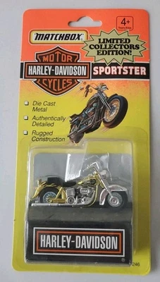 HARLEY DAVIDSON SPORTSTER 1993 MATCHBOX LIMITED EDITION GOLD DIE CAST MOTORCYCLE - Image 1 of 4