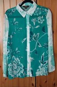 Lipsy Sheer Floral Blouse Size 14 - Picture 1 of 3