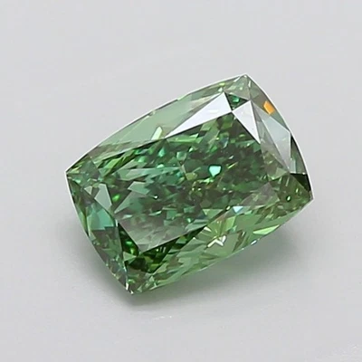 Cushion 2.16ct Fancy Vivid Green VVS2 CVD IGI Loose Lab Grown Diamond - Image 1 of 3