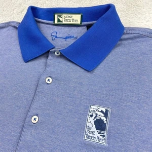 Torrey Pines The Lodge Golf Poloshirt Herren XXL blau gestreift Supima Performance - Bild 1 von 7