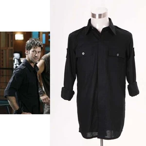 Stargate Atlantis John Sheppard Shirt Black Costume Uniform Halloween Party SALE - Picture 1 of 8
