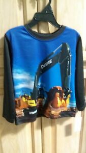 John Deere Boys Black Long Sleeve T-Shirt sz 3T poly Tractor