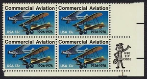 #1684 13c Commercial Aviation, Zip Block [LR] **ANY 5=FREE SHIPPING** - Picture 1 of 1