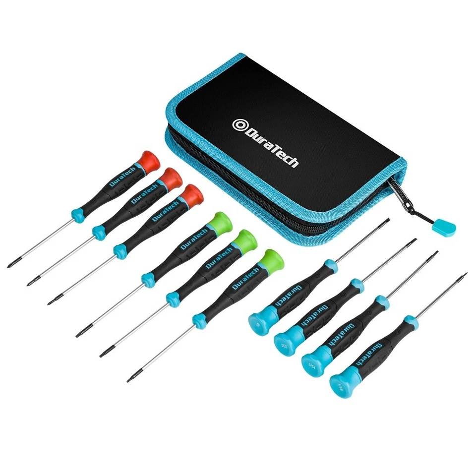 DURATECH Mini Screwdriver Set 10PC Magnetic Precision Screwdriver Set with Pouch - Image 1 of 4
