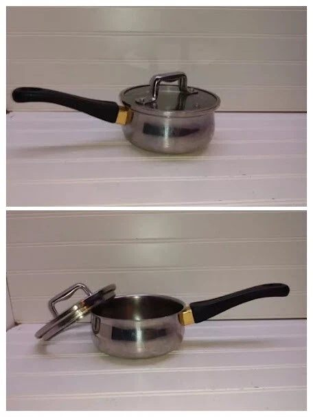 Megaware Stainless 1 Qt Saucepan Butter Warmer Milk Cheese Gravy Pot & Lid - Image 1 of 4