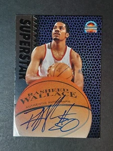 Rasheed Wallace 1997 Score Board Signatures Silver On Card Autograph Blazers - Picture 1 of 2