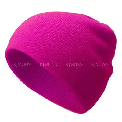 US Short Beanie Cuff Plain Knit Hat Winter Solid Cap Slouchy Skull Ski Men Woman - Image 1 of 4