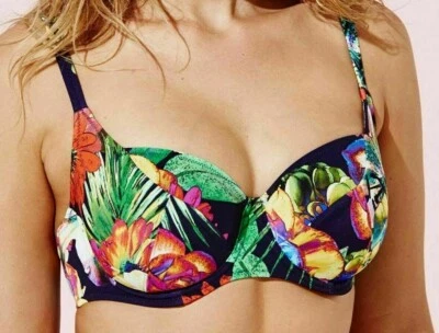 Fantasie Cayman Conjunto de 3 Piezas Traje de Baño Encubrimiento Caftán Bikini Top Sujetador Calzoncillo Parte Inferior Foto 1 de 4