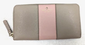 Kate Spade Cameron Stacy Bifold Wallet Color Block Leather khaki/pink used 3248 - Bild 1 von 3