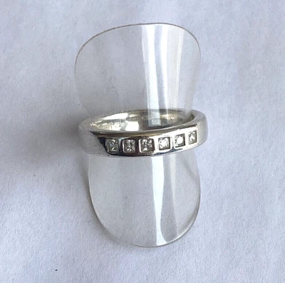 ESPRIT Ring Silber 925 mit Zirkon Bandring massiv Größe 56 -17,8 mm (J1) - Bild 1 von 4