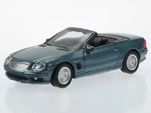 Mercedes R230 SL 55 AMG topasblue diecast model car Yatming 1/72 - Picture 1 of 4