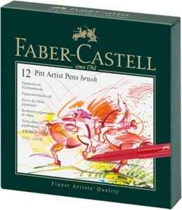 Faber-Castell Pitt Artist Brush Pens 12 Pack Multicolor - Picture 1 of 3