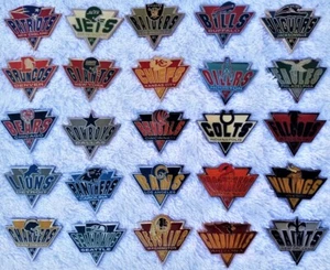 RARE Vintage Pin back Lot 1992 Multiple Teams NFL Triangle Football Grand NFLP - Picture 1 of 5