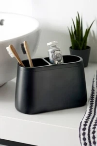 Next Black Moderna Double Toothbrush Tidy Bathroom Accessories - Picture 1 of 4