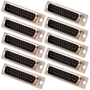 10x D-SUB DB25 25-Pin DB 25 RS232 Macho Conjunto Soldadura Enchufe Conector Taza Enchufe - Imagen 1 de 6