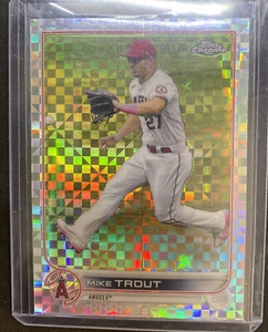 2022 Topps Chrome Mike Trout X-Fractor Refractor #200, LA Angels - Bild 1 von 2