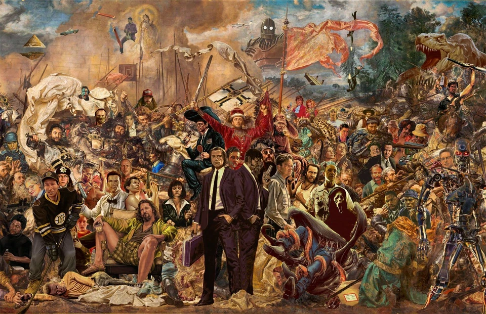 PÓSTER ORIGINAL IMPRESO ARTE CINEMATOGRÁFICO DE HÉROES DE CINE DE LOS 90 41/250 POR JASON BRUECK Foto 1 de 1