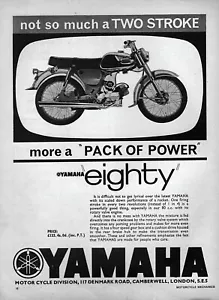 1965 Yamaha Eighty Motorcycle Original Print Ad - Picture 1 of 1