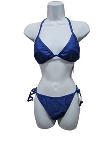 BADEANZUG Bikini zweiteilig neu mit Etikett Buzios Brasilien groß blau - Bild 1 von 10