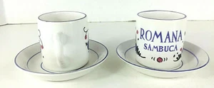 Roma Sambuca Espresso Kaffeetassen und Untertassen Italien - 2er Set - Bild 1 von 9