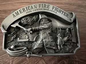 1988 American Fire Fighter Feuerwehrmann Feuerwehrmann alte Gürtelschnalle Gürtelschnalle LKW - Bild 1 von 3