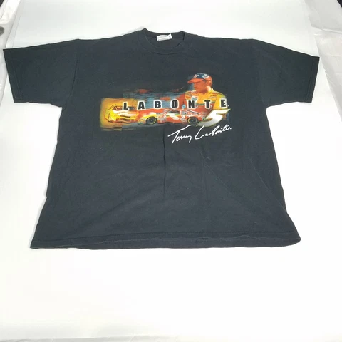 VTG NASCAR Terry Labonte #5 Kelloggs Double Sided Print Black Shirt XL No Limits Cover