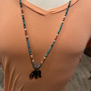 Vintage Long Elephant Necklace - Picture 1 of 3