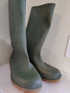 Gummi Regenschmuck Stiefel US Herren EU Größe 40 bis US 7 grün Made in Italy - Bild 1 von 7