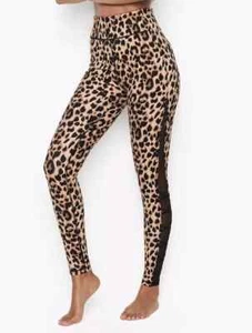 NEU Victoria's Secret UNGLAUBLICHE ESSENTIAL LEGGING Leopard 7/8 Länge Größe 8 Neu mit Etikett - Bild 1 von 6