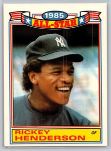 1986 Topps Glossy All-Stars #7 Rickey Henderson
