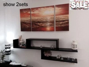 L JUEGO ESTANTE FLOTANTE SÓLIDO TIENDA PARED EXPOSITOR MONTAJE OCULTO 80cm BLANCO - Imagen 1 de 6