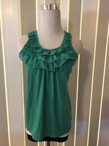 Damen French Laundry ärmelloses Top Tank grün S mit Rüschenspitze - Bild 1 von 7