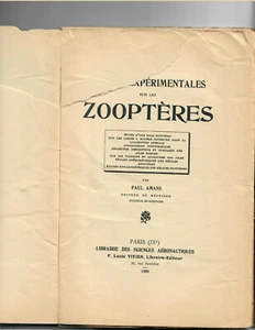 Aviation - Etudes Experimentales Sur Les Zoopteres byPaul Amans .. 1909 pb - Picture 1 of 3