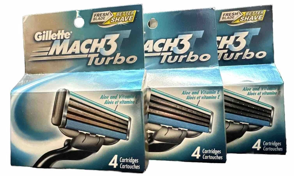 gillette mach3 turbo insgesamt 12 Kartuschen zerkratzt Verpackung - Bild 1 von 1