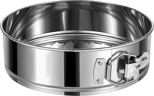 9-Inch Stainless Steel Springform Cake Pan - Leakproof & Nonstick - Picture 1 of 8