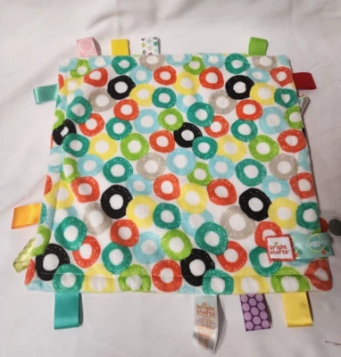 Защитное одеяло Bright Starts Taggies плюшевое милые желтые геометрические круги - Изображение 1 из 4