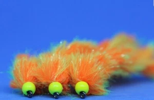 3 x Rhabarber und Pudding Mc Egg-it Fliegenköder Größe 10 Fliegenfischen ohne Widerhaken - Bild 1 von 2