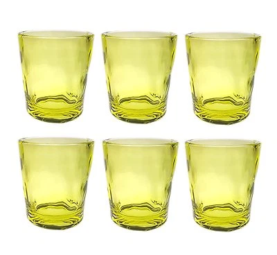 QG 14oz Clear Light Green Acrylic Plastic Glass Water Juice Cup Tumbler Set of 6 - Image 1 of 3