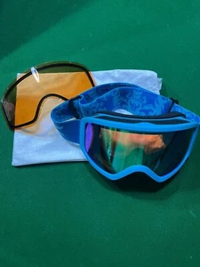 Anon Youth Blue Ski Goggles With Spare Lens Excellent Condition + Carry Pouch. - Picture 1 of 6