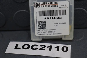 AMEC ( 22MM .8661'' ) 181N-22 SPADE DRILL INSERT COBALT #1 T-A LOC2110 - Picture 1 of 3