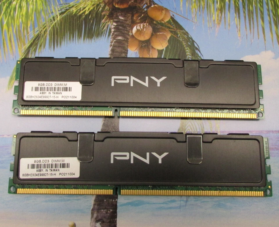 PNY XLR8 16GB (2 x 8gb) DDR3-1600MHz PC3-12800 SDRAM DESKTOP 8GBH2X04E99927-15-H - Image 1 of 1