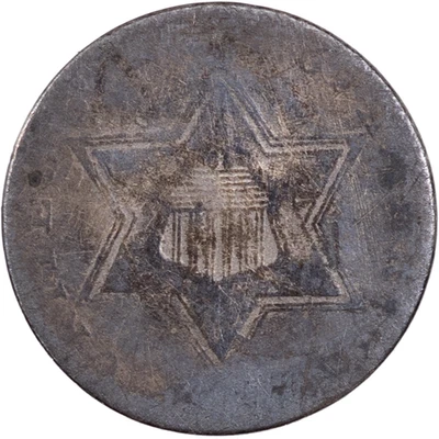 1857 3 Cent Silver Trime ~ Good Details - Image 1 of 2
